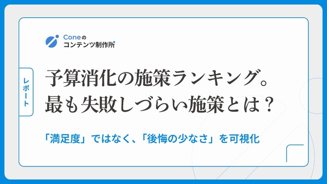 【調査】予算消化の施策ランキング。最も「失敗しづらい」施策とは？