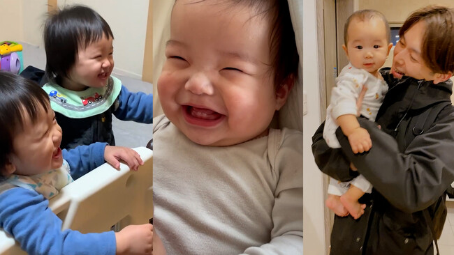 【#CHANGE安全運転】超高速ハイハイや歓喜のダンスなど、親の帰宅を大喜びする赤ちゃんたち。大切な人のもとに帰るために、安全運転の大切さを見つめ直す。「玄関あけたらラブストーリー」公開