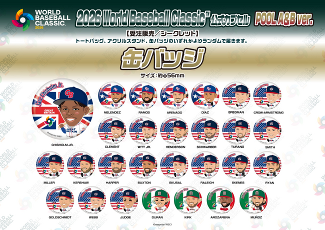 2026 WORLD BASEBALL CLASSIC(TM)公式カプセルに海外スター選手たちが初登場