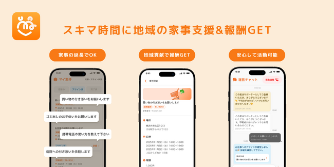 【神奈川発】高齢者の「ちょっとした困りごと」を地域のスキマ時間で解決！『マモルバ　地域サポーターアプリ』α版をリリース