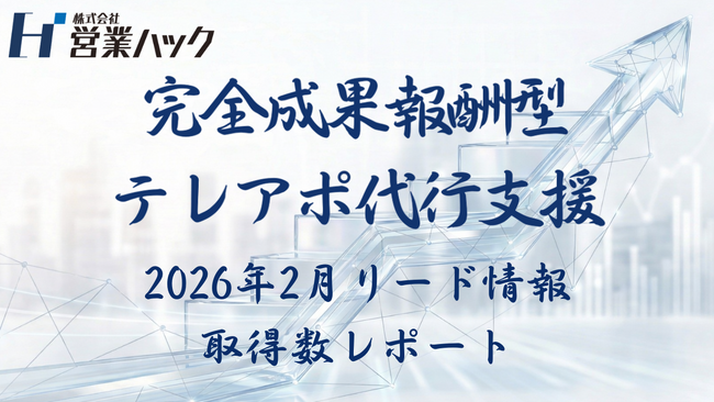 【成果報酬型テレアポ代行サービス実績報告】「アポ100」の営業ハックは2026年2月に791件のリード情報取得を実現したことをお知らせします。