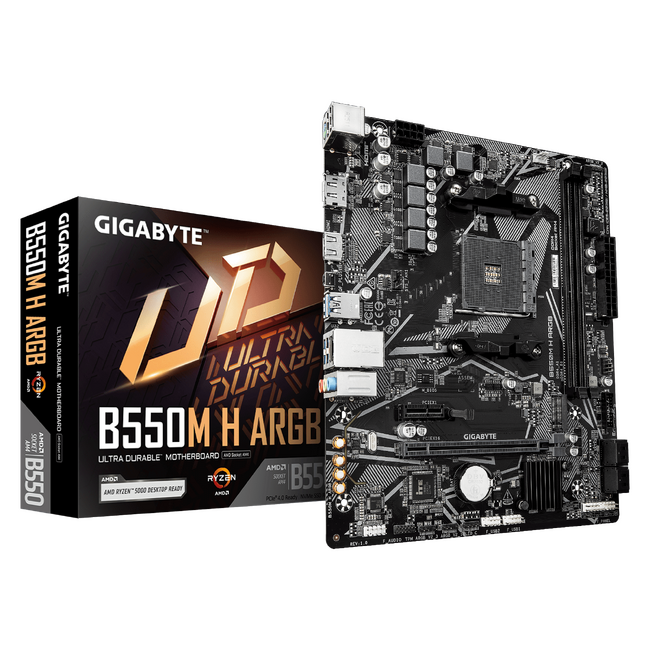 GIGABYTEより、AMD B550 チップセット搭載 Micro-ATX マザーボード「B550M H ARGB」発売