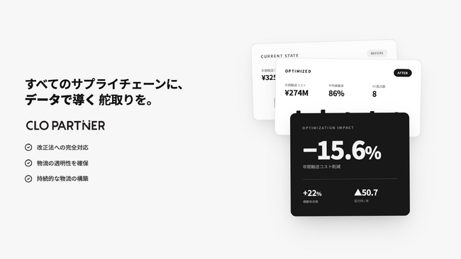 CLO選任義務化に“間に合う”物流改革支援「CLO Partner」提供開始