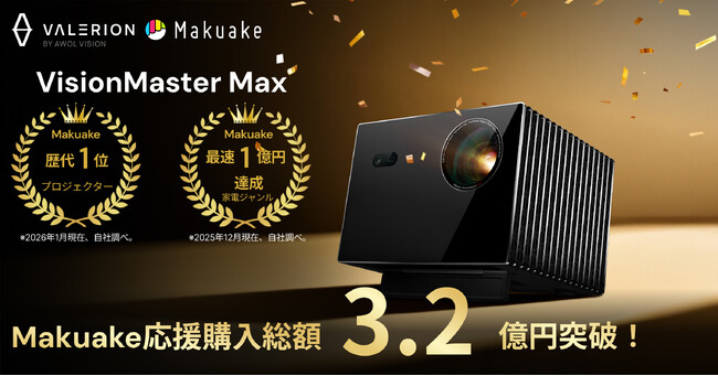 【Makuake3.2億円達成】4Kレーザープロジェクターブランド「Valeiron」が国内展開を本格化
