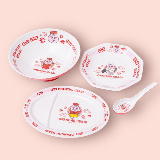 【おぱんちゅうさぎ】町中華デザインのメラミン食器4種がスケーターから新登場