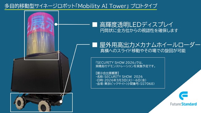 【初公開】多目的移動型サイネージロボット「Mobility AI Tower」プロトタイプ発表