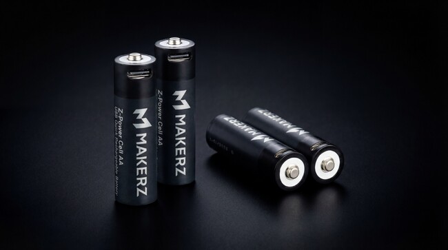 リチウム不使用による“燃えない”安心を。1.6V高出力とUSB Type-C直充電を両立した次世代ニッケル亜鉛電池『Z-Power Cell』を発売｜株式会社メイカーズ（MAKERZ）