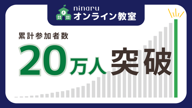 『ninaruオンライン教室』累計参加者20万人突破！パパ参加1.5万人超で見えた「父親の学びニーズ」