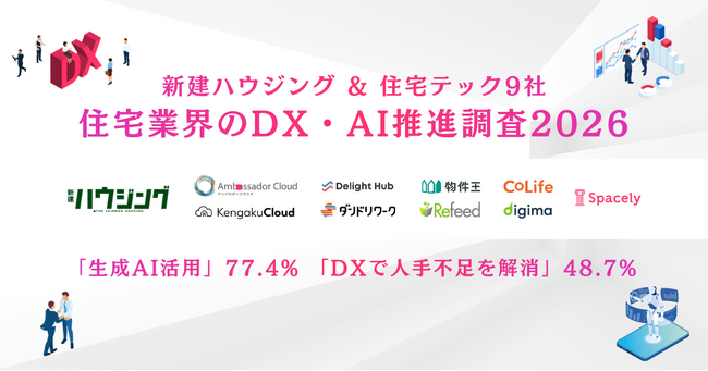 441名に聞いた！新建ハウジング・住宅テック9社の共同企画【住宅業界のDX・AI推進状況調査2026】住宅DX「取り組む／取り組む予定」が82.3%で過去最高