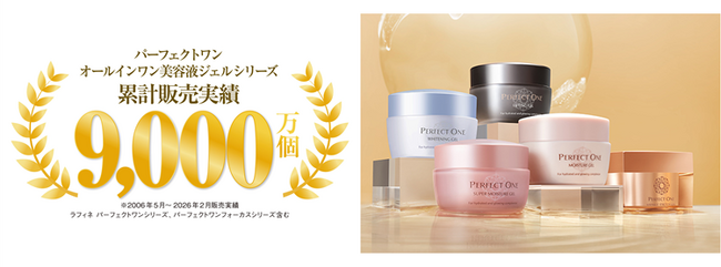 国内売上9年連続No.1のパーフェクトワン オールインワン美容液ジェルシリーズが累計販売実績9,000万個を突破