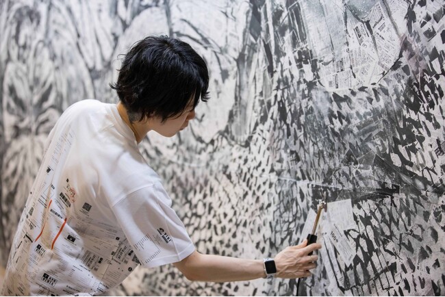 人形町を舞台に、巨大「レシートアート」を公開制作