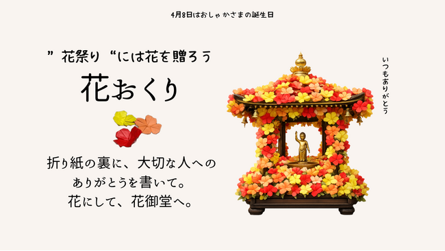 4月8日（花祭り）にお花で感謝を伝えよう！新文化「花おくり」プロジェクト2026年も始動