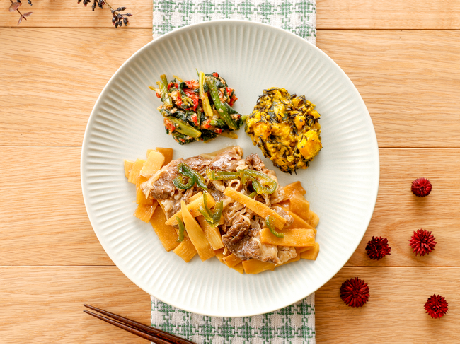 旬のたけのこを味わう春の和食プレート「出汁香る筍と牛肉のあんかけ」が3月6日（金）に登場