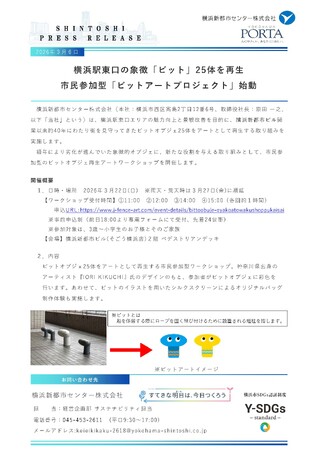 横浜駅東口の象徴「ビット」25体を再生市民参加型「ビットアートプロジェクト」始動