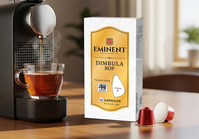 スリランカ紅茶ブランド「EMINENT」、FOODEX JAPAN 2026に出展。カプセル式コーヒーマシンで楽しむセイロンティーを展示