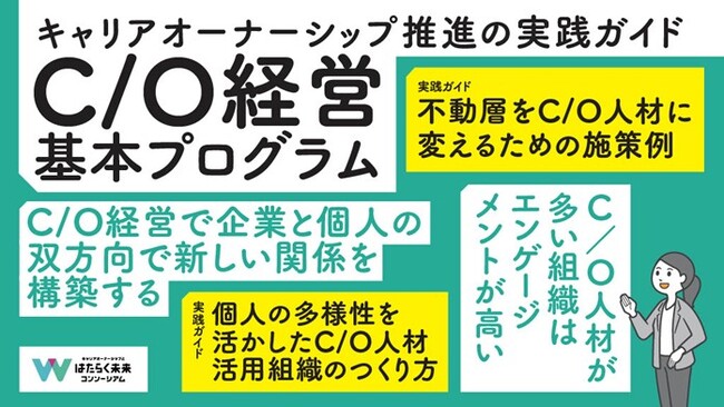 キャリアオーナーシップとはたらく未来コンソーシアム、「キャリアオーナーシップ経営 基本プログラム C/O推進の実践ガイド」を公開