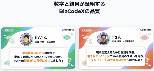 【生成AI×Python】IT知識ゼロから6ヶ月で副業案件獲得を目指す、実践型プログラミングスクール「BizCodeX」の提供を開始