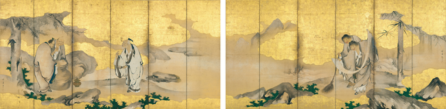 桃山時代の名品！海北友松「寒山拾得・三酸図屏風」、長谷川等伯「枯木猿候図」など、妙心寺派の至宝が勢揃い！興祖微妙大師六百五十年遠諱記念特別展「妙心寺　禅の継承」3月10日（火）後期展示スタート！