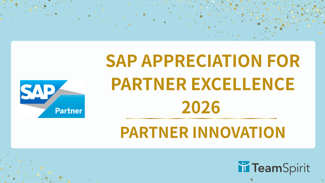 チームスピリット、SAPジャパン主催「SAP Appreciation for Partner Excellence 2026」に選出