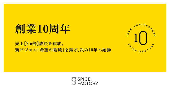 スパイスファクトリー株式会社、創業10周年