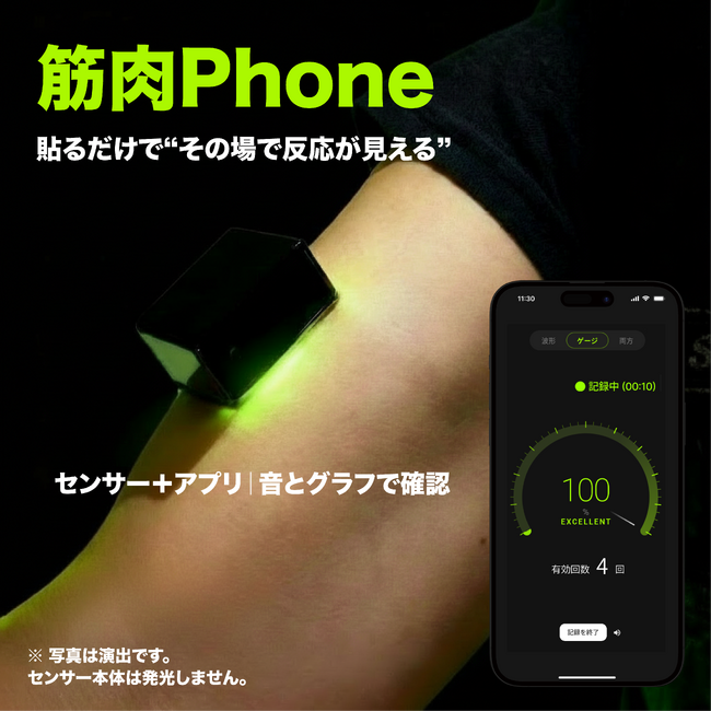 渋谷区実証実験事業「Testbed City Shibuya」採択。筋トレの頑張りを見える化するセンサー「筋肉Phone」を活用した『筋トレ習慣化チャレンジ』が本日3月11日より始動！