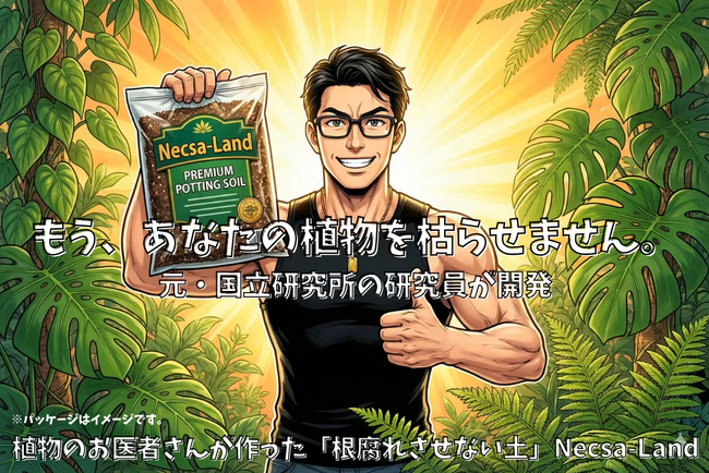 元国立研究所の植物学者が3年かけて開発した“根腐れさせない土”「Necsa-Land（ネクサランド）」誕生