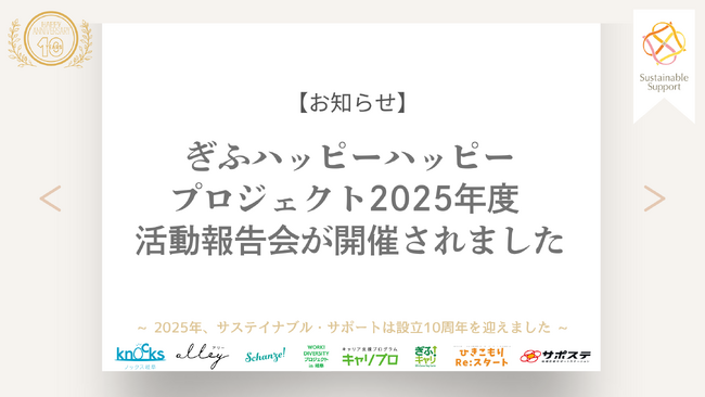 ぎふハッピーハッピープロジェクト 2025年度活動報告会が開催されました