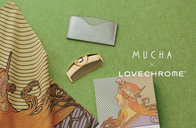 【MUCHA (ミュシャ)】MUCHA×LOVECHROME(R)初のコラボレーションが実現 純金加工ヘアコームK24GP TSUKIとアートを纏う特別BOXが登場