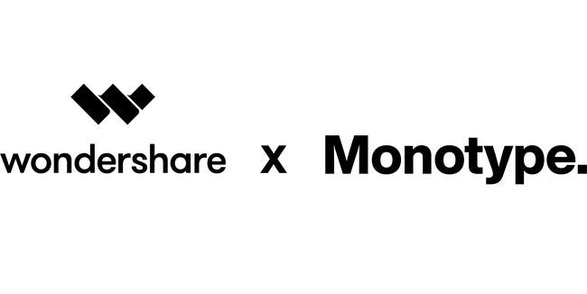 MonotypeとWondershare、200種類のMonotypeフォント提供で創造性を高め、ワークフローの効率化を実現