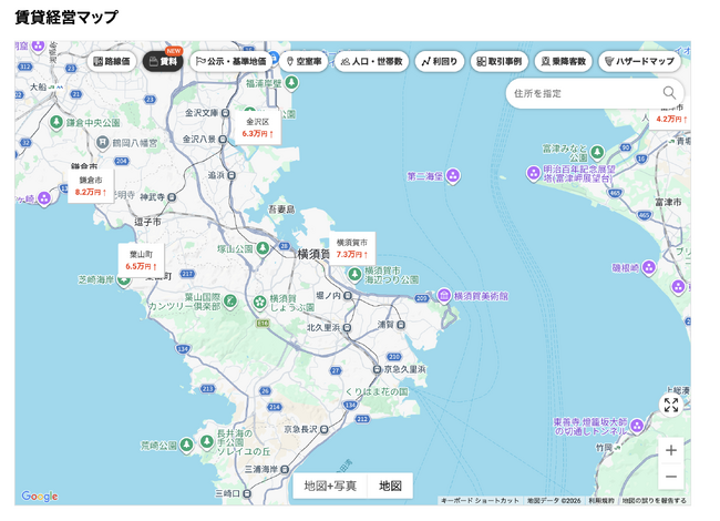 楽待、日本情報クリエイトの管理データを活用「賃貸経営マップ」にエリア別の賃料推移を追加