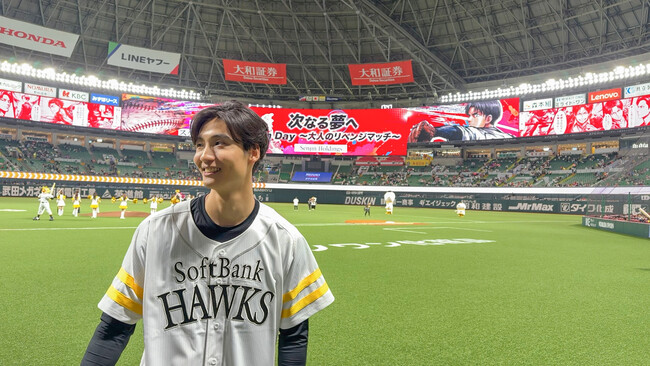 【日刊スポーツ掲載】ホークス始球式で140キロを記録東大発ベンチャー Senjin Holdingsが冠試合を開催、福岡進出の挑戦