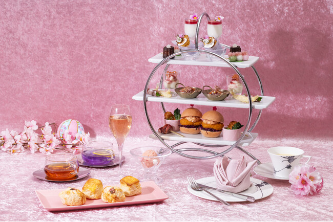 桜スイーツと春のセイボリーを楽しむ期間限定アフタヌーンティー「春風と桜香るAfternoon Tea」登場