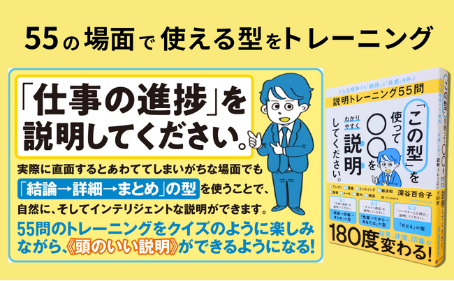 【タイパ時代の必須スキル】説明下手な新社会人・新任リーダーが180度変わる。55場面の「説明の型」をクイズで学ぶトレーニング本が、SBクリエイティブにて3月17日（火）より新発売。