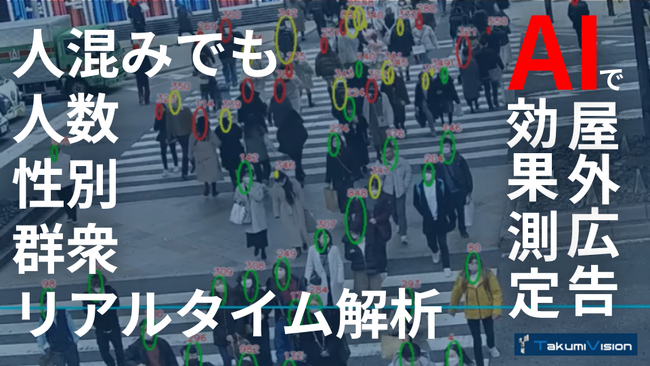 【商業施設やスタジアムの人流をAIで可視化】性別・人数・群衆を解析し「広告効果測定」を可能にする画像AIを開発