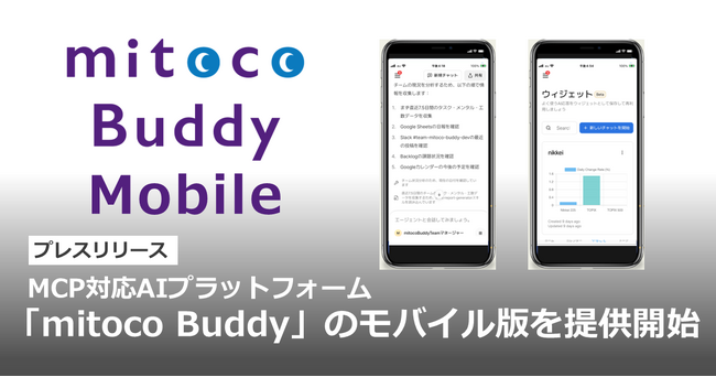 MCP対応AIプラットフォーム「mitoco Buddy」のモバイル版を提供開始