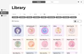 『Melody Flip』 パレット選択画面イメージ　※画面は開発中のものです