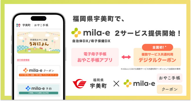 『もっと』子育てしやすい町に！！　　　　　　　　　　　　　　　　　　　　　　全国初！　宇美町妊産婦応援事業を電子クーポン化