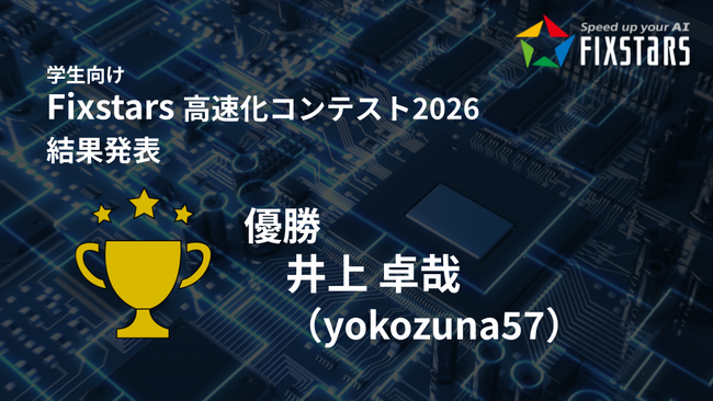 優勝者は約51.6倍を達成！Fixstars 高速化コンテスト 2026結果発表