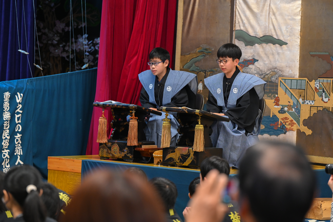 小学生が熱演！山之麓文弥節人形浄瑠璃定期公演が開催されました