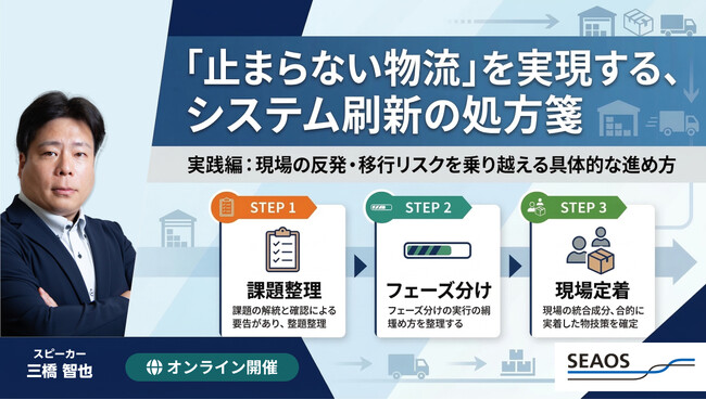 【セミナーご案内 4月22日】止められない業務を守る、物流システム刷新とリスク最小化の勘所（実践編）