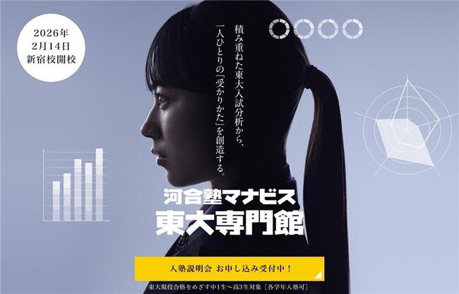 「河合塾マナビス東大専門館」好評につき、入塾説明会を3月28日に追加開催～人気オンライン講演も新たに3講座追加公開～