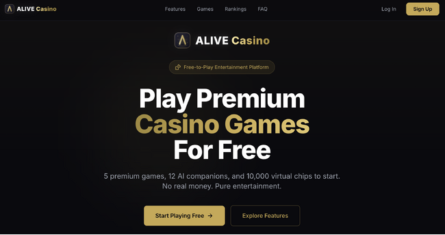 AIコンパニオンと遊ぶ完全無料カジノゲーム「ALIVE Casino」を正式リリース ── 12体のAIキャラクターと5種類のプレミアムゲームを搭載