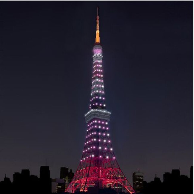 今晩の東京タワーは「桜開花宣言インフィニティ・ダイヤモンドヴェール」が点灯！