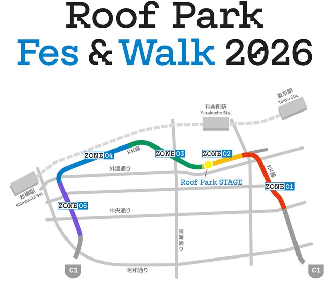 かつての高速道路を歩き“未来の歩行者空間”を体感するイベント「Roof Park Fes & Walk 2026」開催