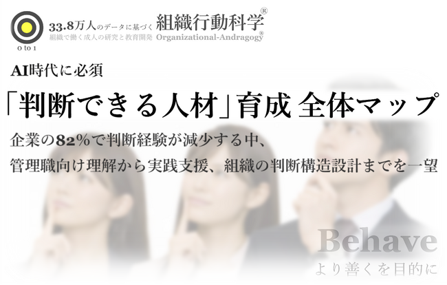 AI時代の「判断できる人材」育成全体マップを公開（組織行動科学(R)）