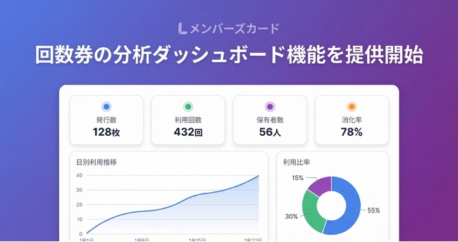 デジタル会員証LINEミニアプリ「Lメンバーズカード」が回数券の利用状況をグラフで可視化する「分析ダッシュボード」機能を提供開始