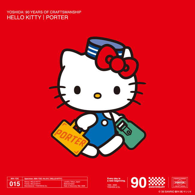 YOSHIDA & Co. 90th Anniversary Project 015「HELLO KITTY × PORTER」を発売します。