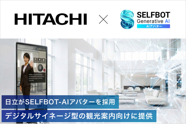 SELF、「SELFBOT AIアバター」を日立のデジタルサイネージ型の観光案内向けに提供