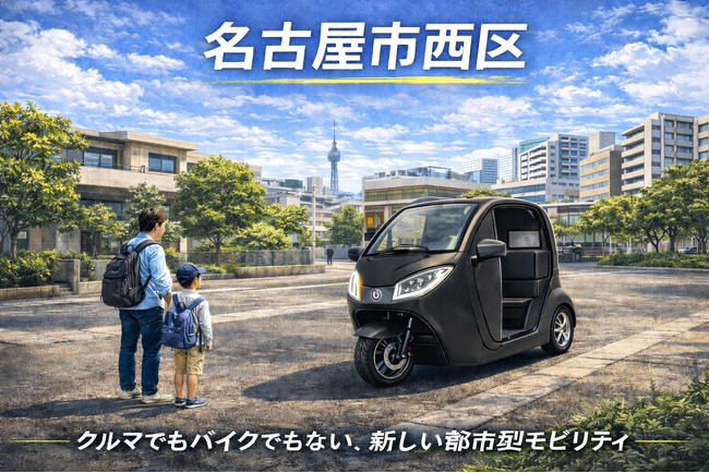 【名古屋初上陸！クルマでもバイクでもない？”移動の隙間”を埋める都市型EV】「e-NEO」試乗販売会4月4日(土)～開催。ゲリラキャンペーンも同時開催！