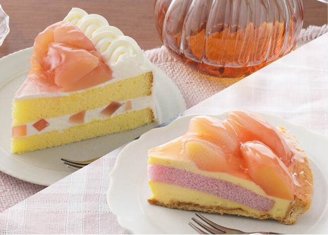 【銀座コージーコーナー】人気の白桃のショートケーキとパイが今年も登場！ジューシーでとろける追熟白桃をスイーツで